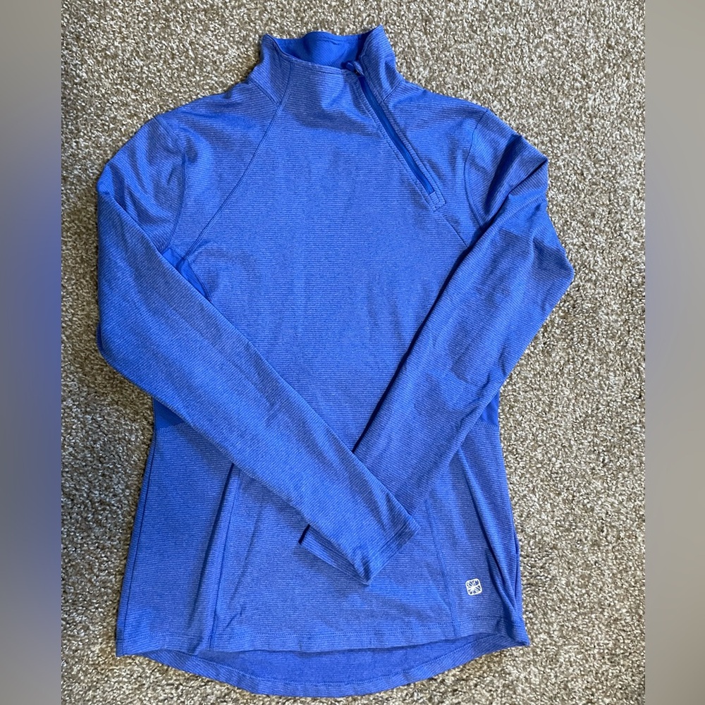 Women's Blue Quarter-Zip athletic top